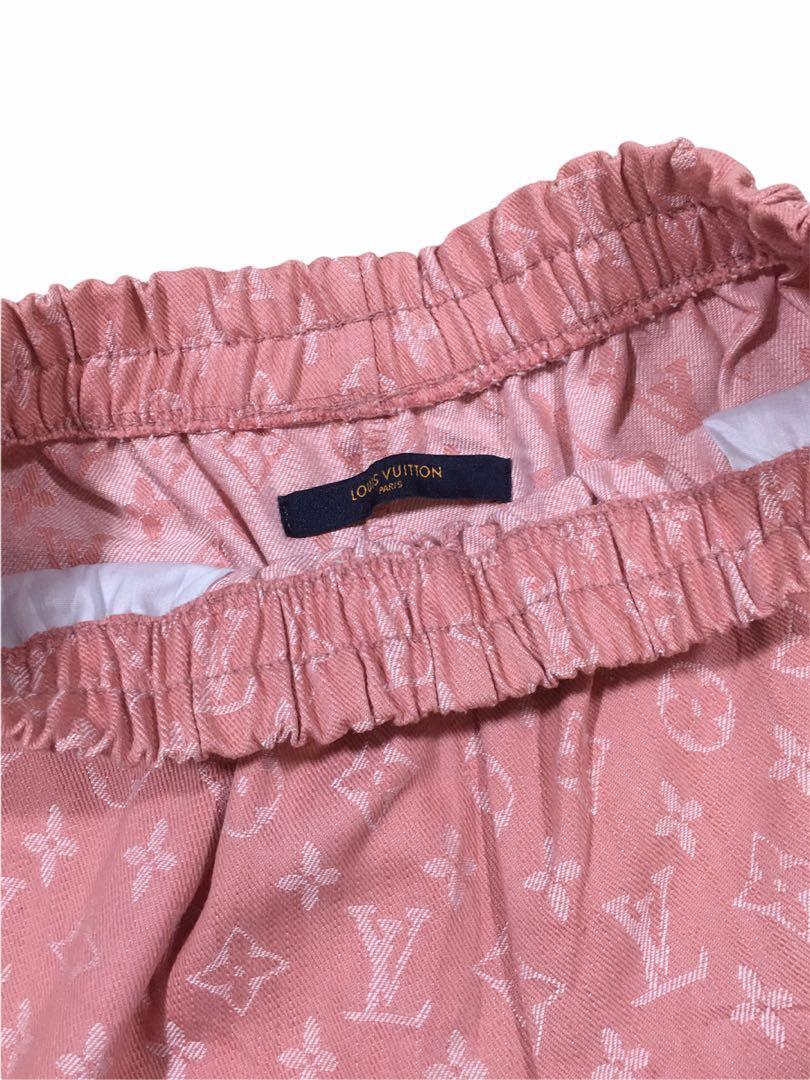65584 auth LOUIS VUITTON pink silk 2022 MONOGRAM OMBRE BERMUDA Shorts Pants  M