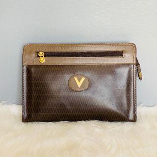 Mario Valentino Vintage Brown Clutch Bag