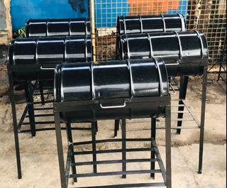 Metal Drum Made Charcoal Stainless Griller with Stand & Cover (Barbecue Grill, Ihawan,
