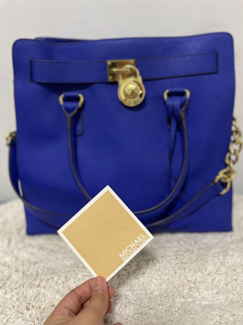Buy the Michael Kors Royal Blue Crossbody Bag | GoodwillFinds