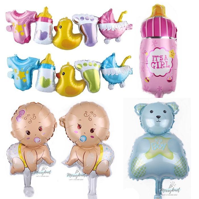 Baby Shower Balloons Boy Girl Foil Ballon Gender Reveal Party Celebration  Baloon