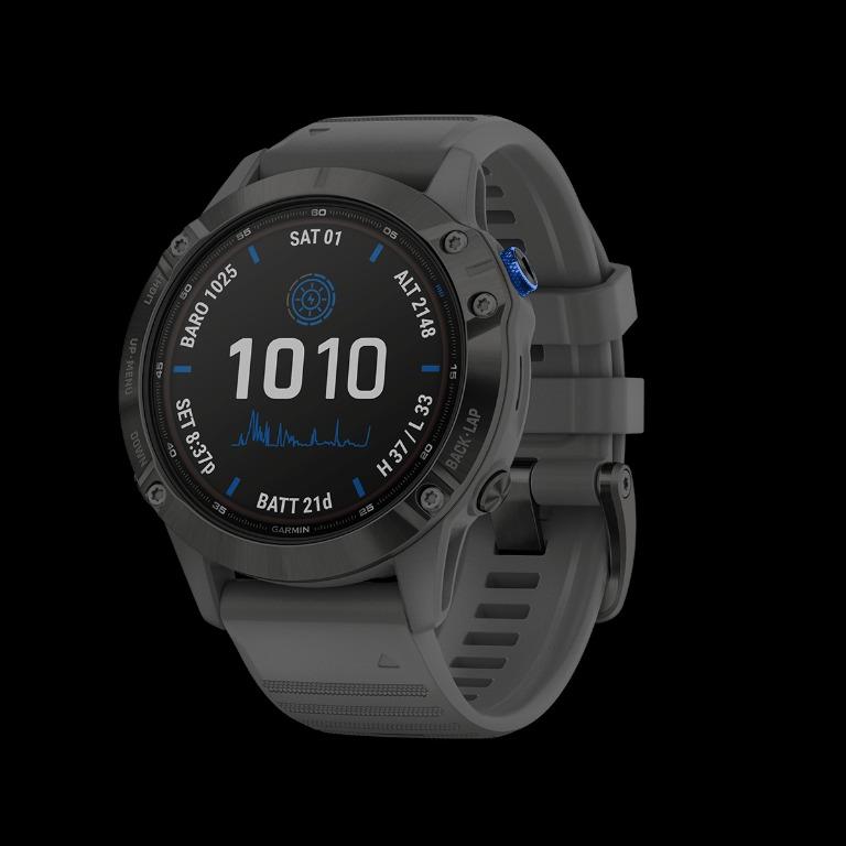Garmin fenix 6 Pro Solar Multisport GPS Smartwatch (Black w/ Slate
