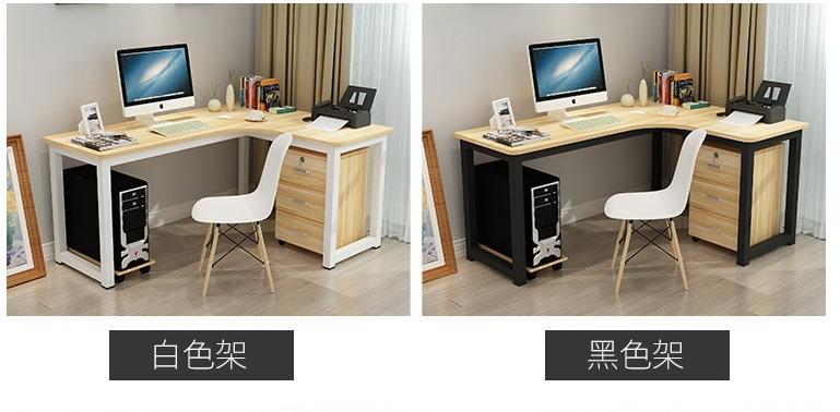 New model L Shape Computer Table White Leg, Furniture & Home Living ...