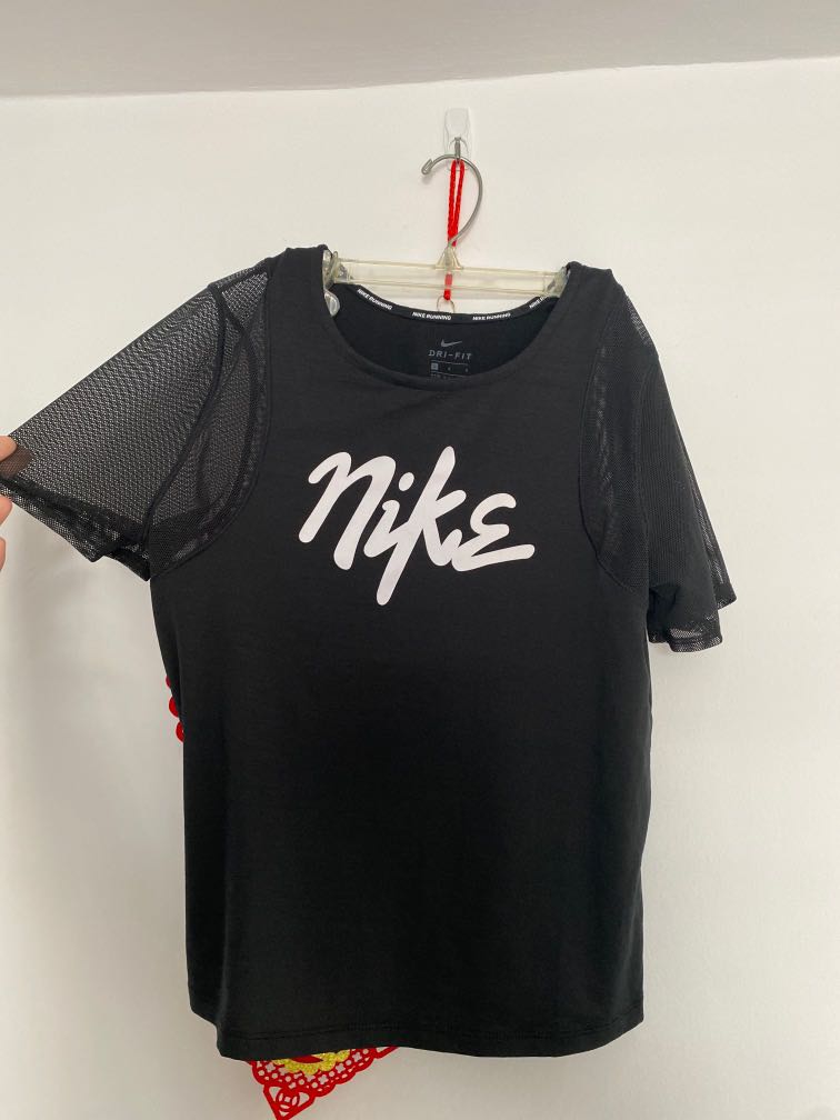 womens nike top black