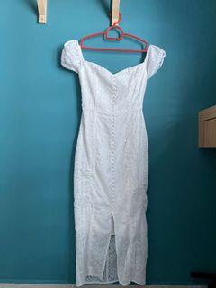 Off shoulder Dress (White)