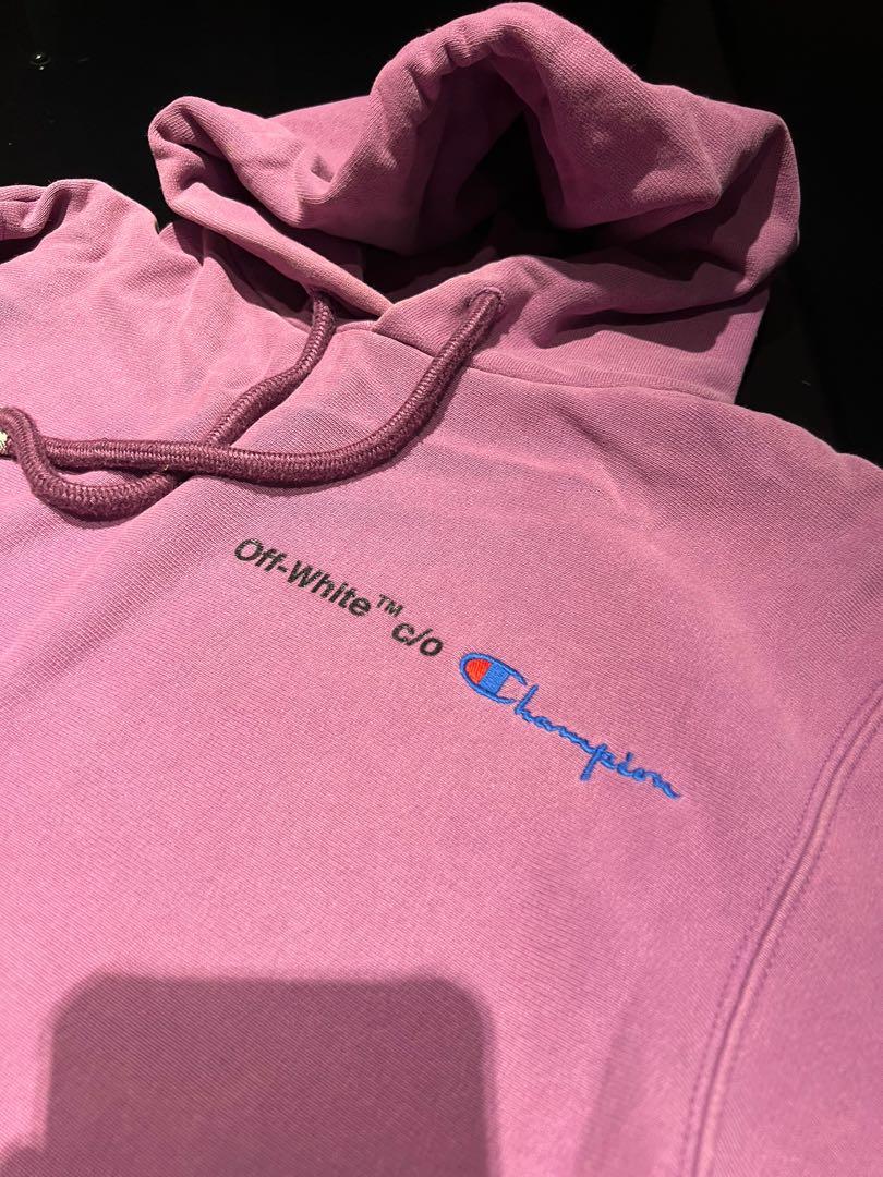 Offwhite x Champion Hoodie Purple Men s Fashion Tops Sets