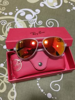 Ray Ban 4125 Cats 5000 plastic aviator red flash lens mirror