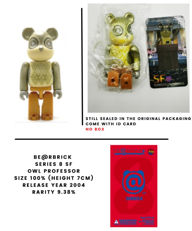 Ready Stock )Bearbrick Be@rbrick Series 8 SF OWL Professor