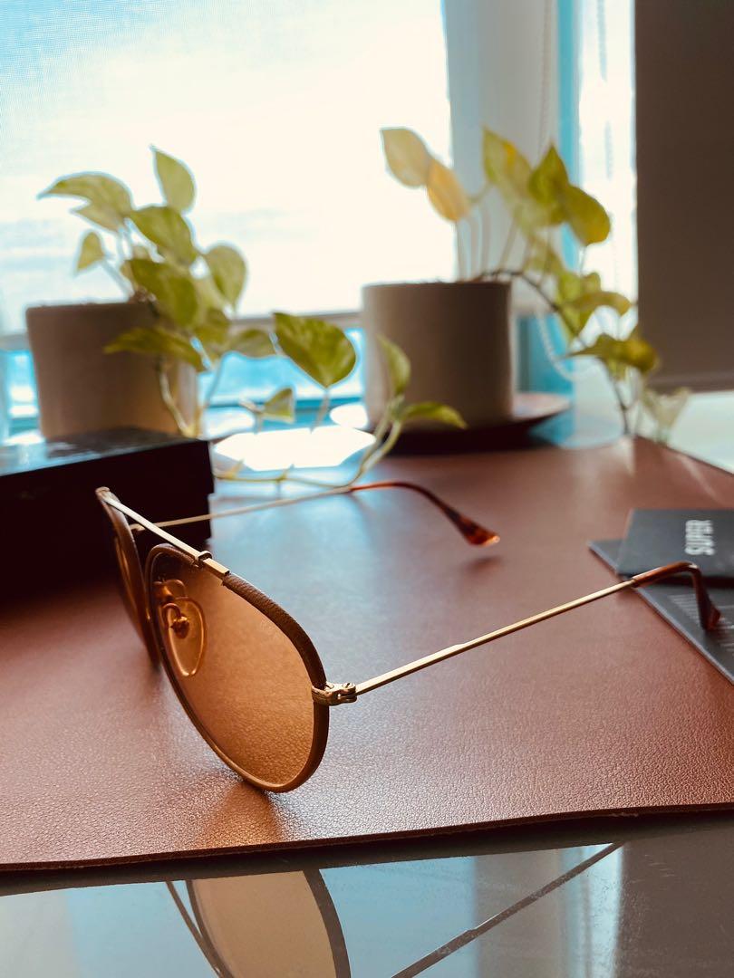 Retro Super Future Ochre Sunglasses (Category: Sunglasses & Eyewear) located in Makati City. Submitted by csshops (Listing ID 1140140887, Image 3). Description: -Bought full-price at Ronnie & Joe SM Aura -Very retro and cool, leather-rimmed Ochre sunglasses -Handmade in Italy -Authentic or double your money back .