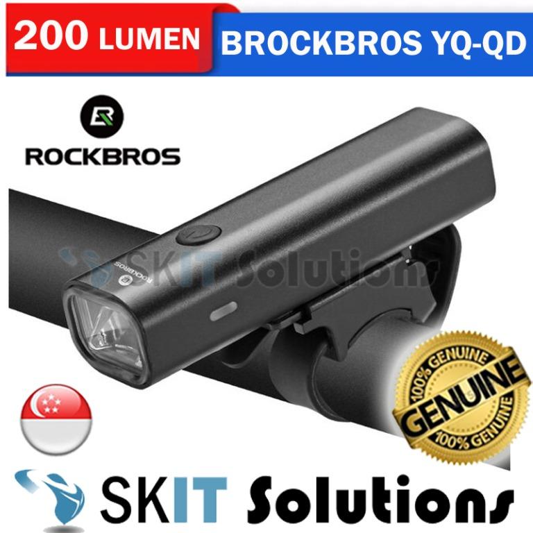 ROCKBROS Bike Head LED Light with Bracekt YQ QD200LM 200 Lumen 1800mAh YQ QD400LM 400 2000mAh MTB Mountain Bicycle Torch Lamp Rechargeable Battery IPX4 Waterproof Front HeadLight Flashlight TorchLight...