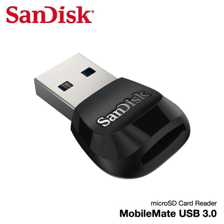SanDisk MobileMate USB 3.0 microSD Card Reader Compact Mini Adapter ...