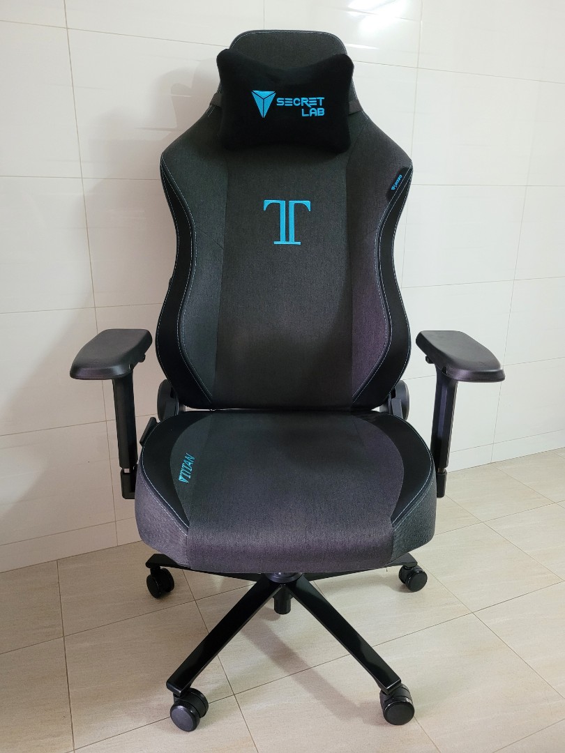 Secretlab TITAN 2020 Softweave Charcoal Blue with Secretlab Premium Fabric Cleaner, Furniture 