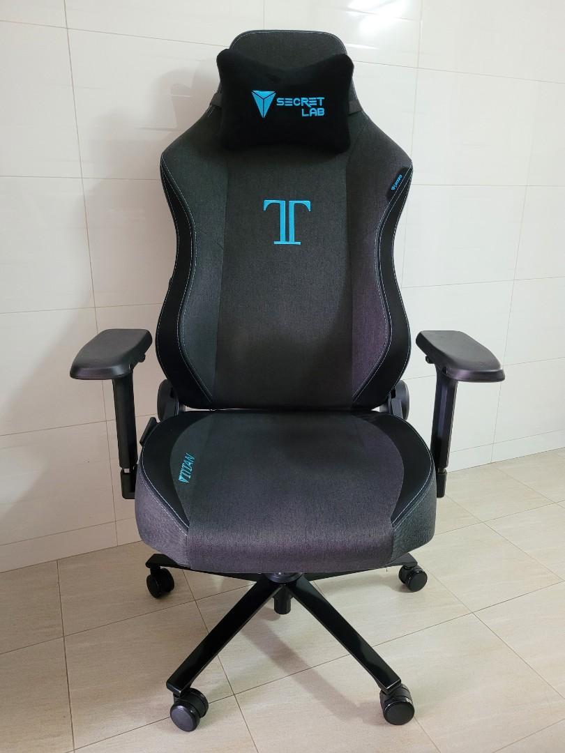 Secretlab TITAN 2020 Softweave Charcoal Blue with Secretlab Premium Fabric Cleaner, Furniture