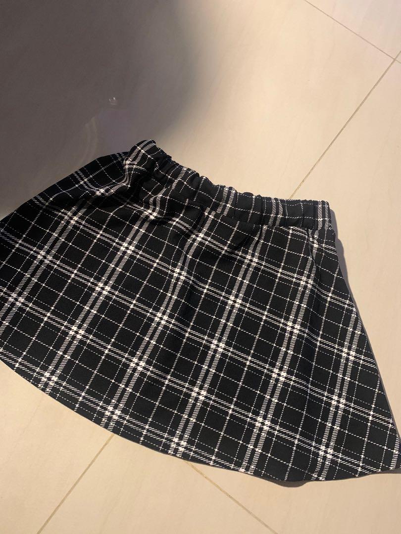 Plaid skater skirt shop shein