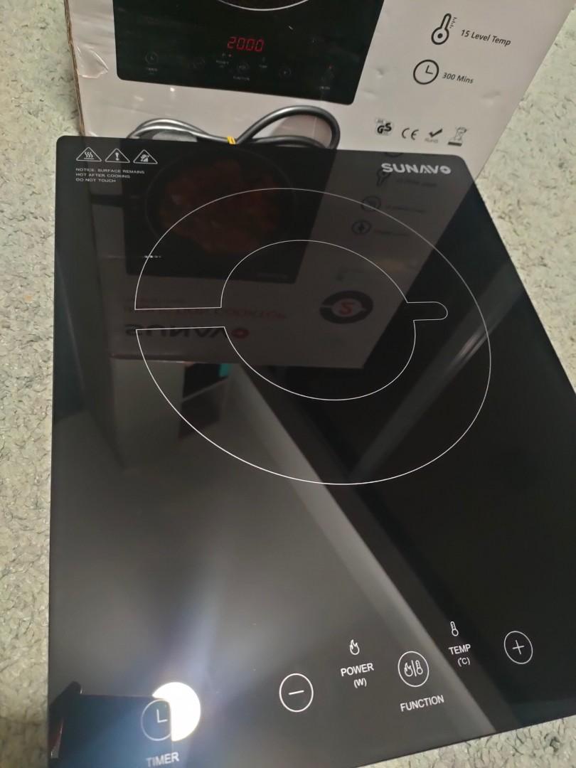 SUNAVO Portable Induction Hob, 2000W Sensor Touch Induction Cooker with