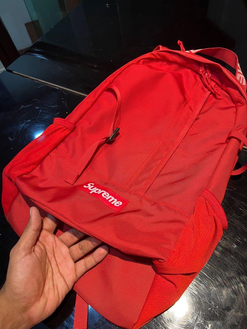 Supreme Backpack SS18 Red Men s Fashion Bags Backpacks on Carousell