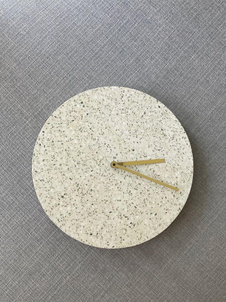 Terrazzo wall clock, Furniture & Home Living, Home Decor, Clocks on