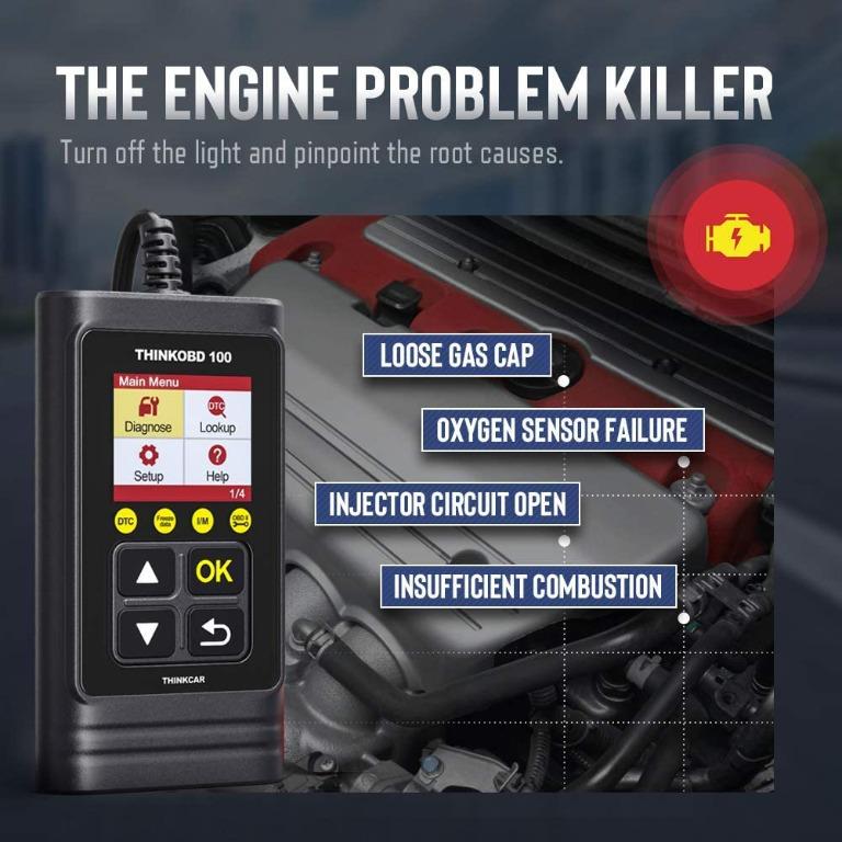"thinkcar THINKOBD 100 OBD2 Code Reader, Car Engine Fault MIL Turn Off