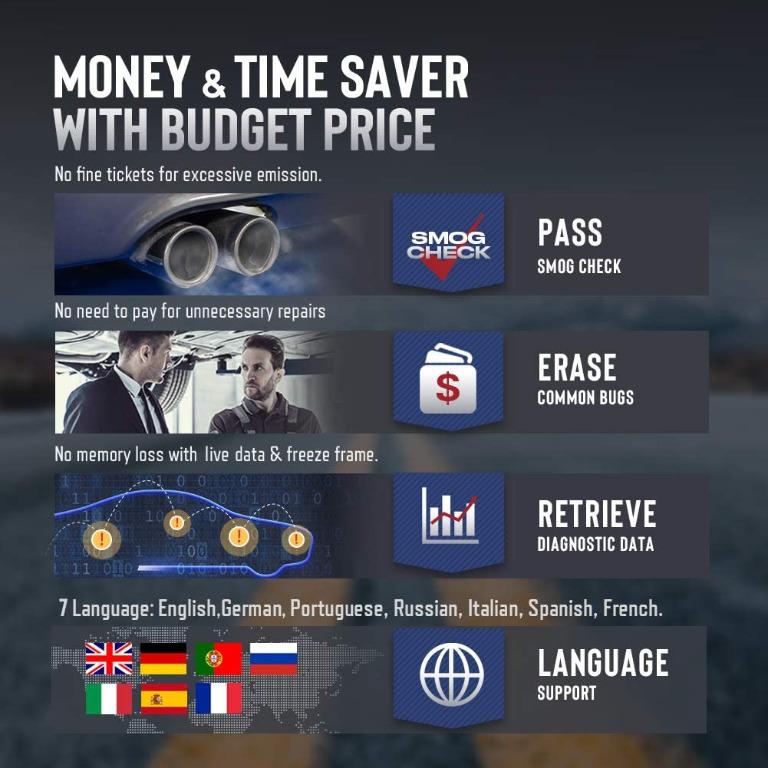 "thinkcar THINKOBD 100 OBD2 Code Reader, Car Engine Fault MIL Turn Off