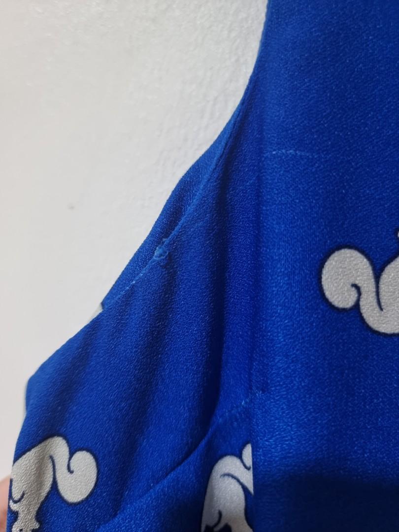 Topshop Blue Squirrel Dress (Category: Dresses) located in Manila. Submitted by decluttermystuff21 (Listing ID 1140100714, Image 3). Description: Blue Mini Dress w/ Collar & Ruffles Very cute squirrel print Brand: Topshop (Petite Line) Size: EUR 38, US 6, UK10.