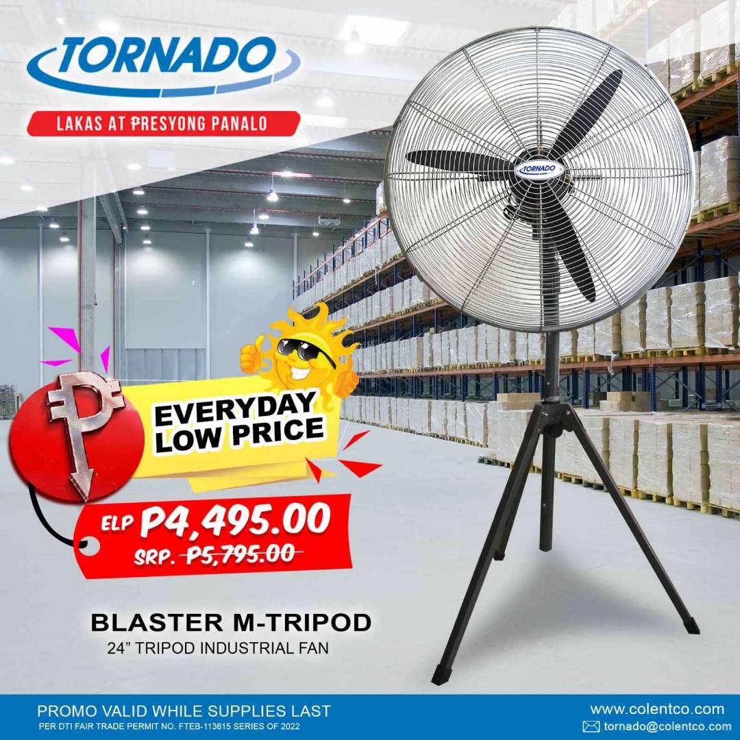Tornado Industrial Fan 24", Furniture & Home Living, Lighting & Fans