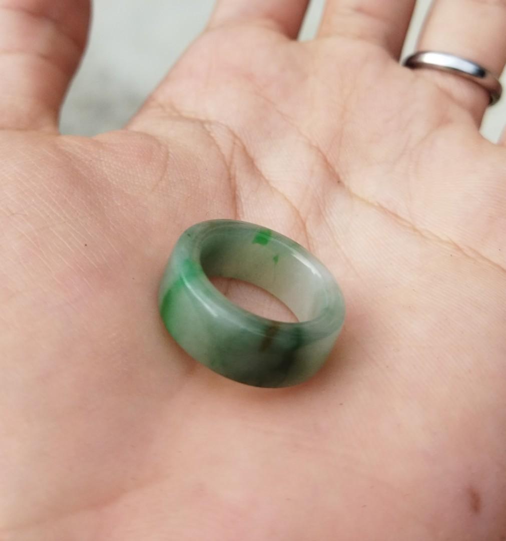 Mens jade top pinky ring