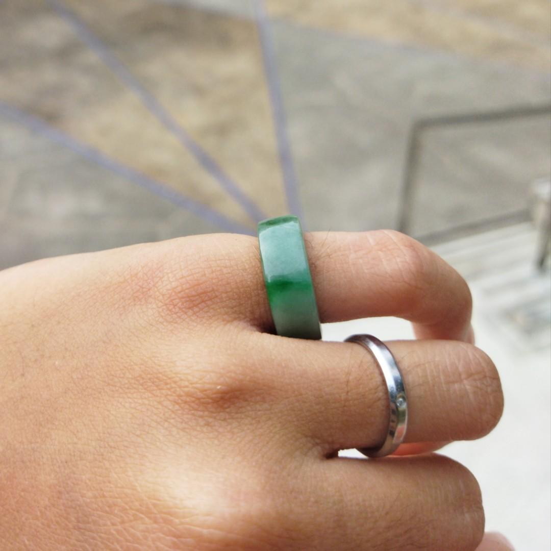 Mens jade pinky store ring