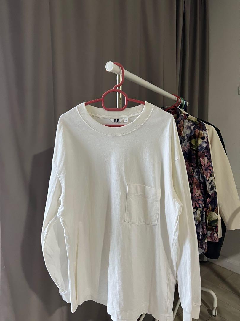 Uniqlo top white sweatshirt