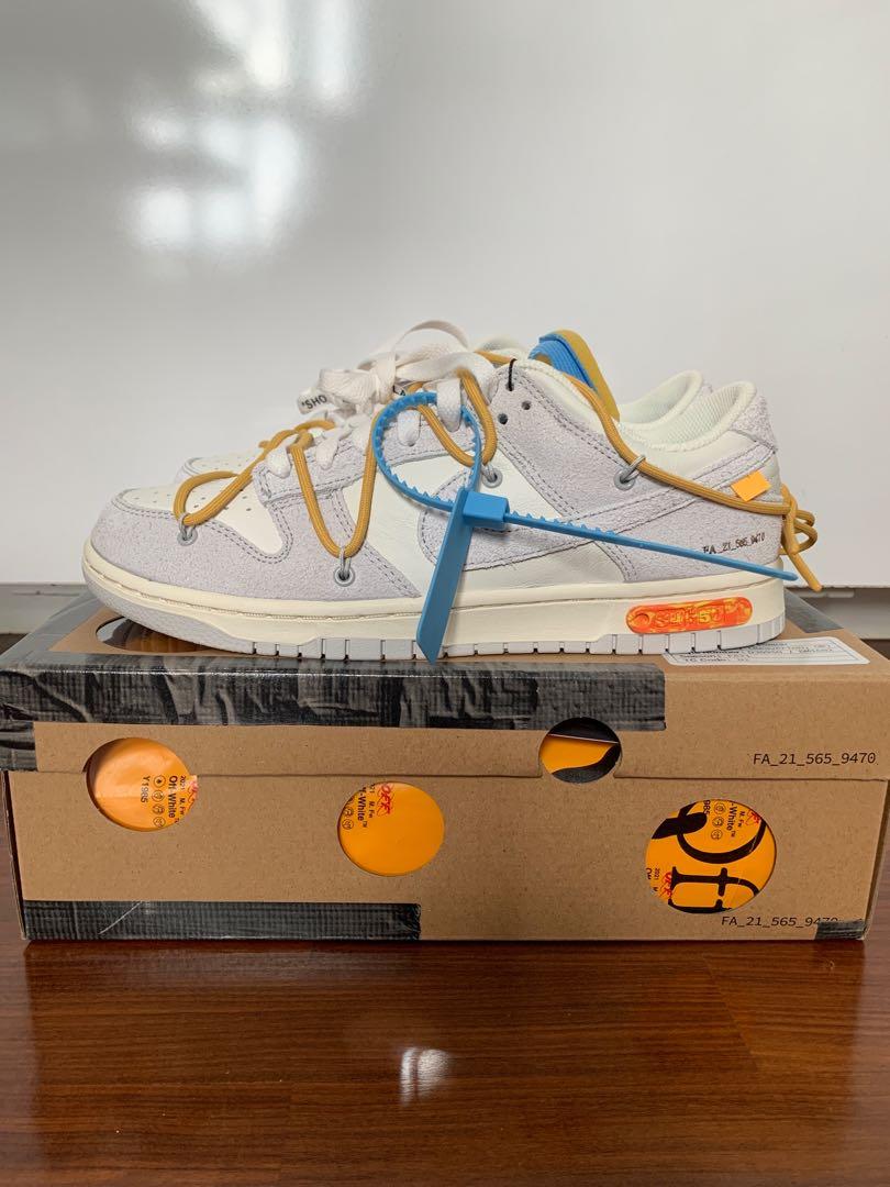 US 9 Off-White Nike Dunk Low Lot 34, Men's Fashion, Footwear, Sneakers on  Carousell