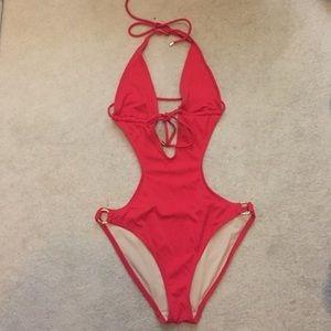 Victoria s Secret Red Monokini Swimsuit One piece Bathing Suit