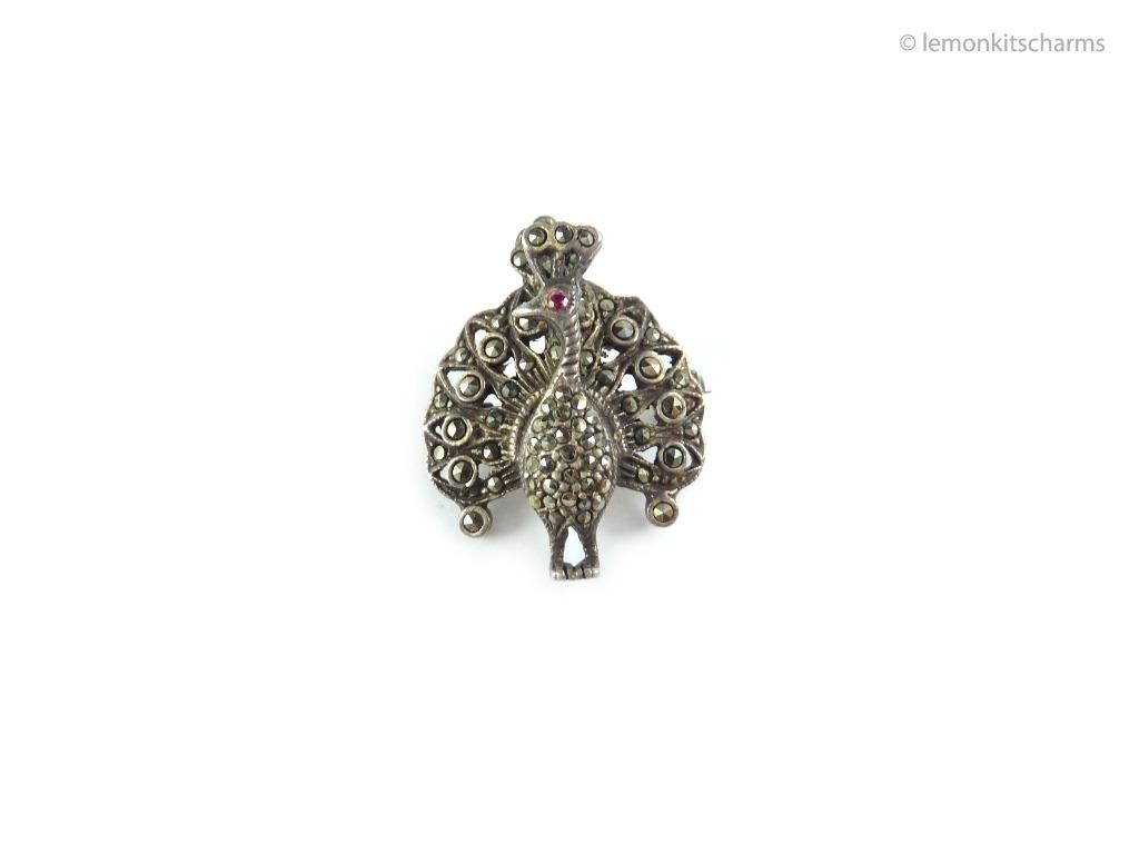 Marcasite brooch sales