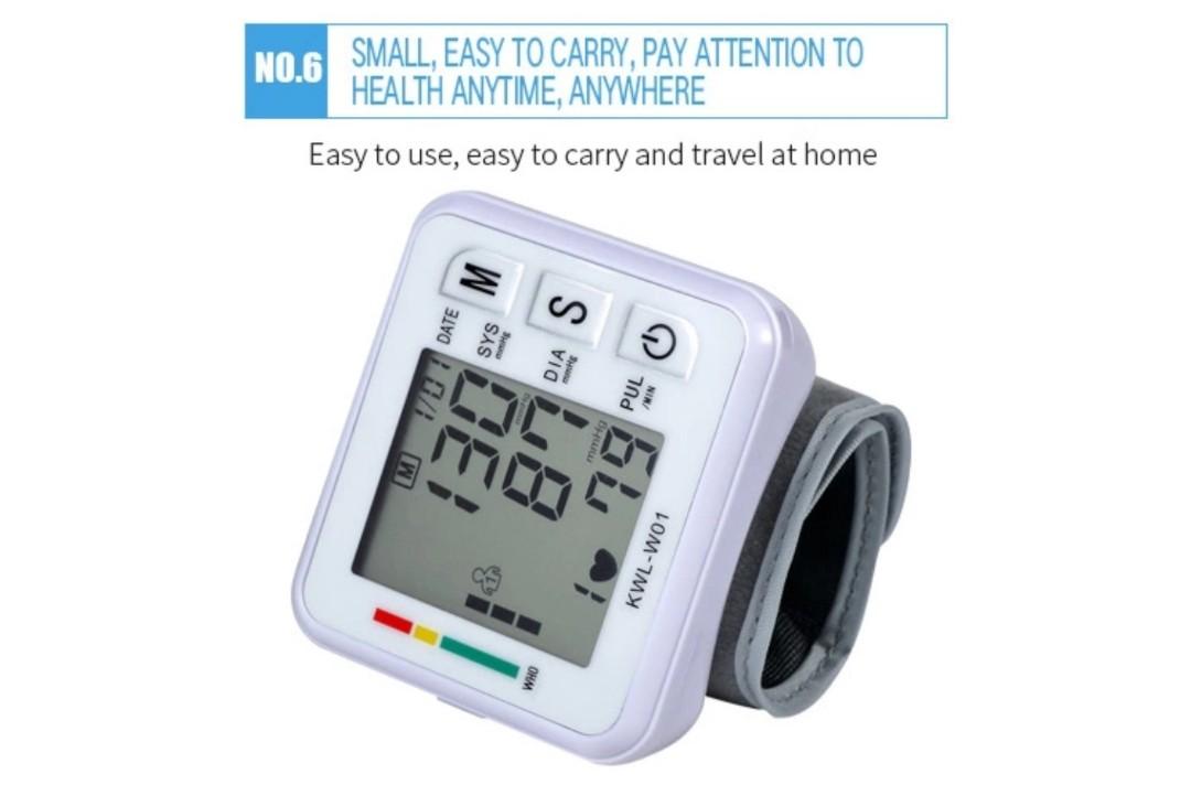 Wrist Electronic Blood Pressure Monitor KWLW01, Health & Nutrition