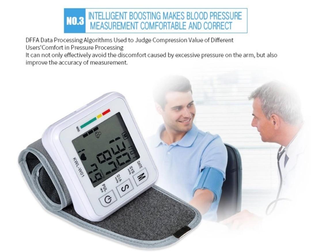 Wrist Electronic Blood Pressure Monitor KWLW01, Health & Nutrition