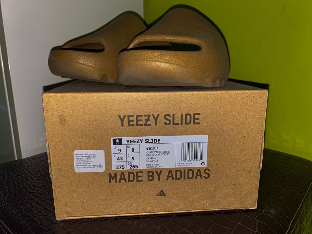 Adidas Yeezy Slide Ochre Men's Size 10 Style GW1931