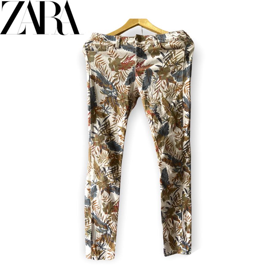 zara leaf pants