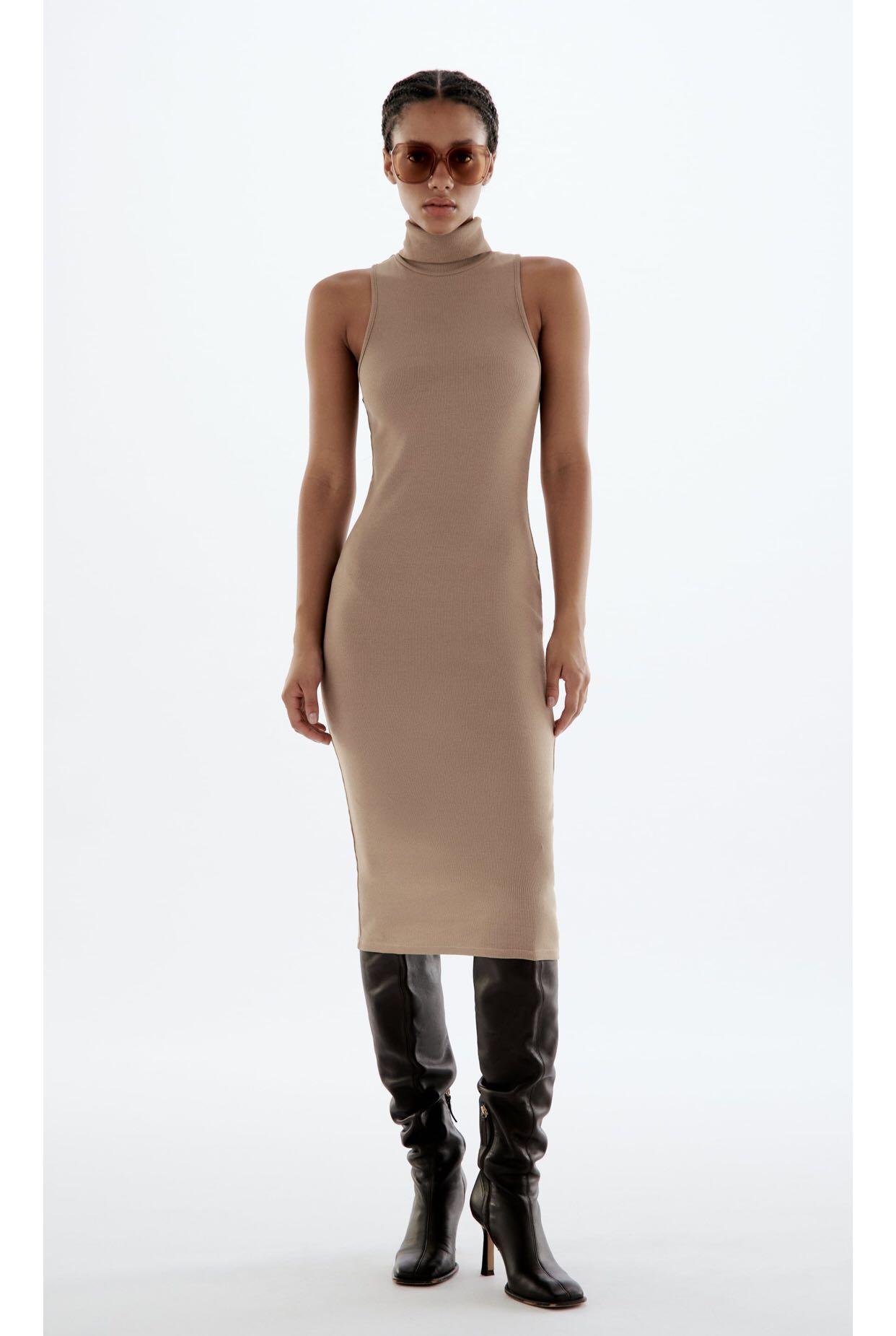 Roll neck dress top zara