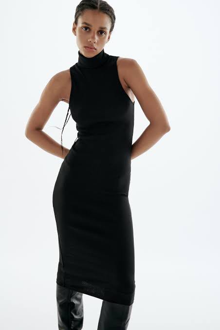 Polo neck dress zara store