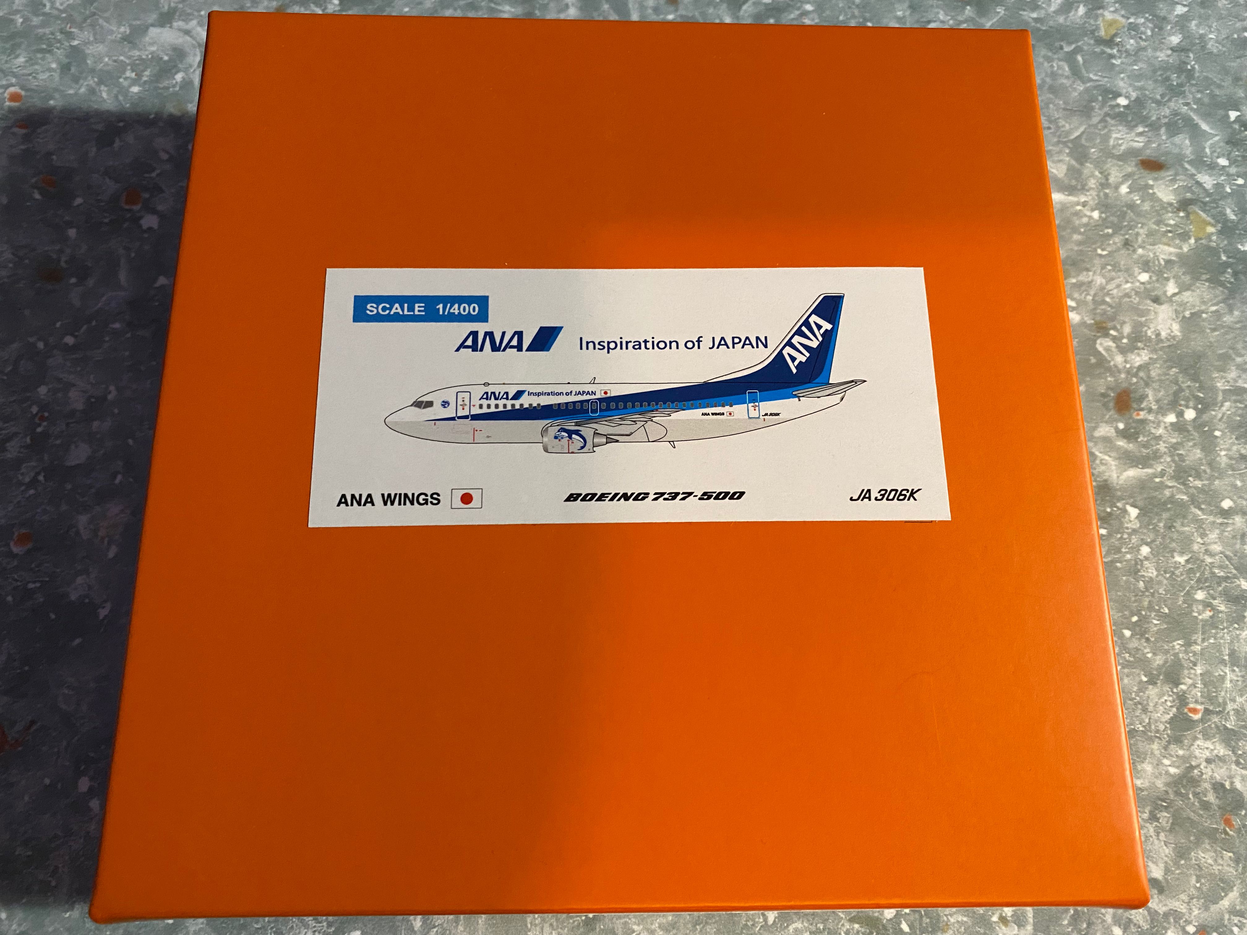 1:400 JC Wings ANA 全日空B737-500 JA306K 飛機模型, 興趣及遊戲 