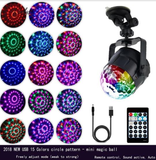 💡15-Colors RGB Disco Ball Sound Activated Party Lights DJ Light LED  Projector Strobe Lamp Birthday Party Car Club Bar Karaoke Xmas Sound  Activated, Furniture & Home Living, Lighting & Fans, Lighting on