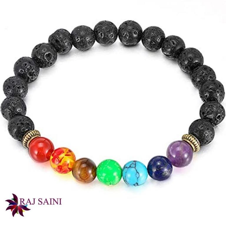 7 Chakra Healing Bracelet original by Raj Guru Women s Fashion