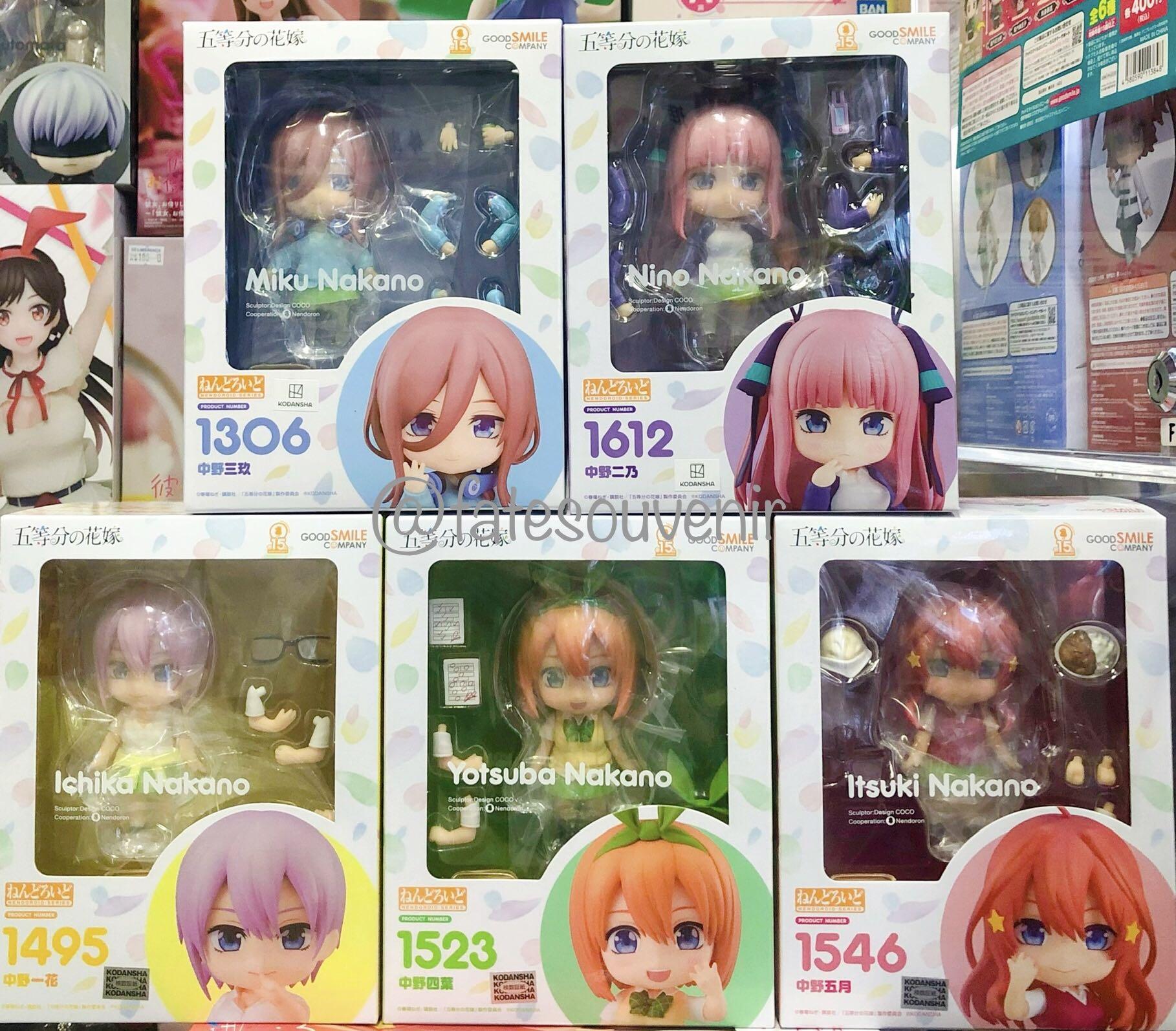 已售完] 黏土人Goodsmile 五等分的花嫁一套五款中野一花二乃三玖四葉五
