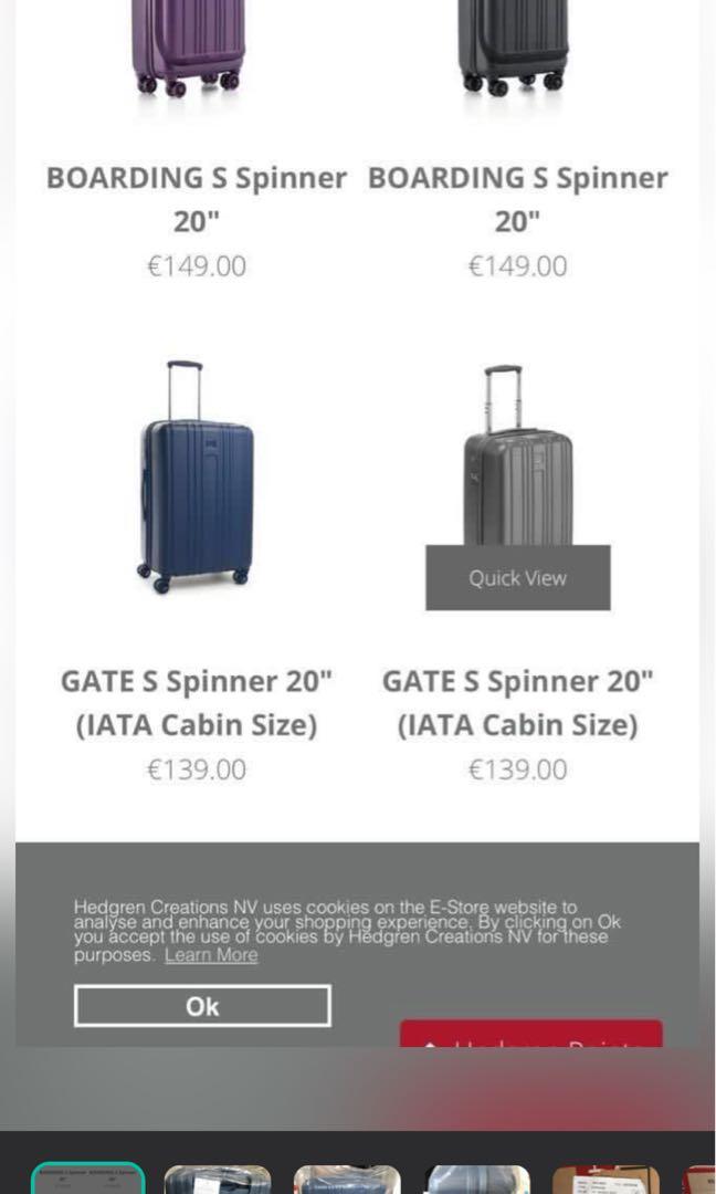 Hedgren 20 luggage cabin size