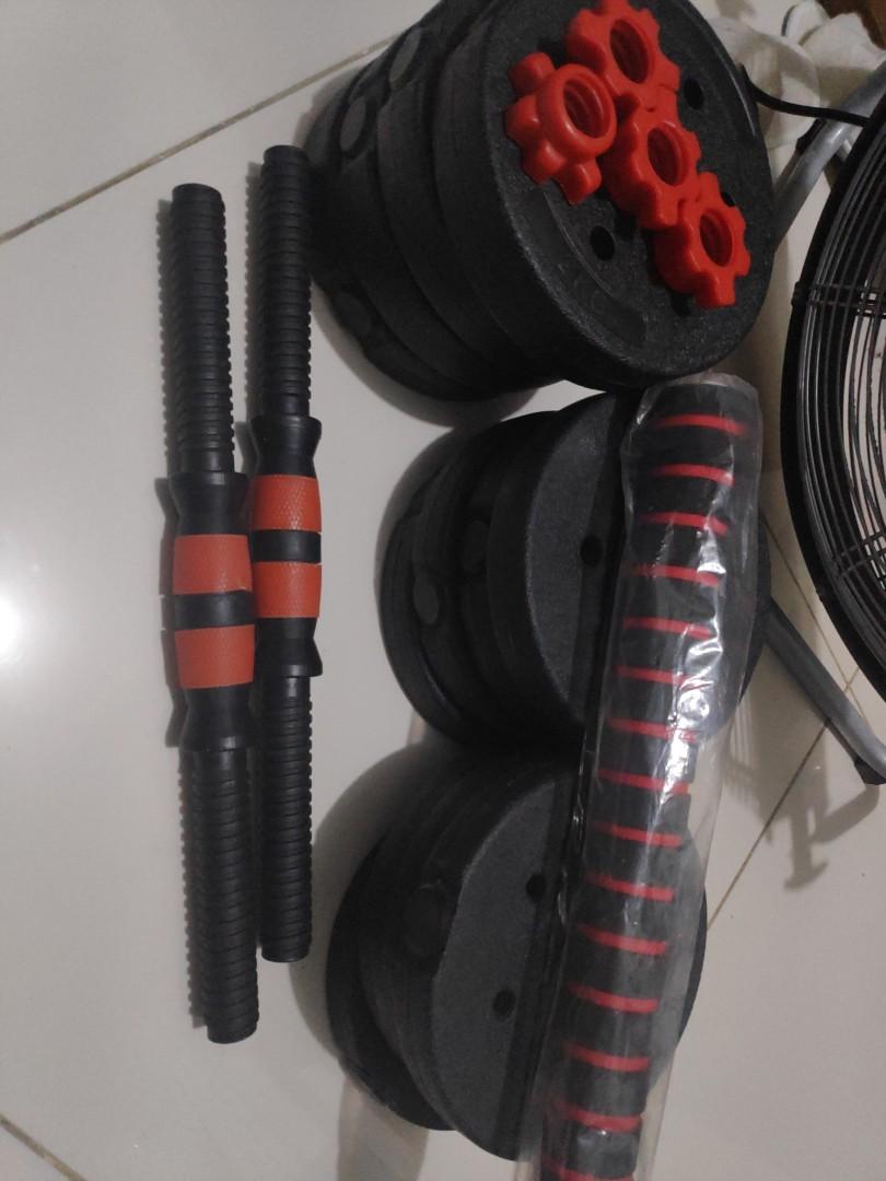 ADJUSTABLE PVC WEIGHTS (20kg set), Sports Equipment, Exercise & Fitness