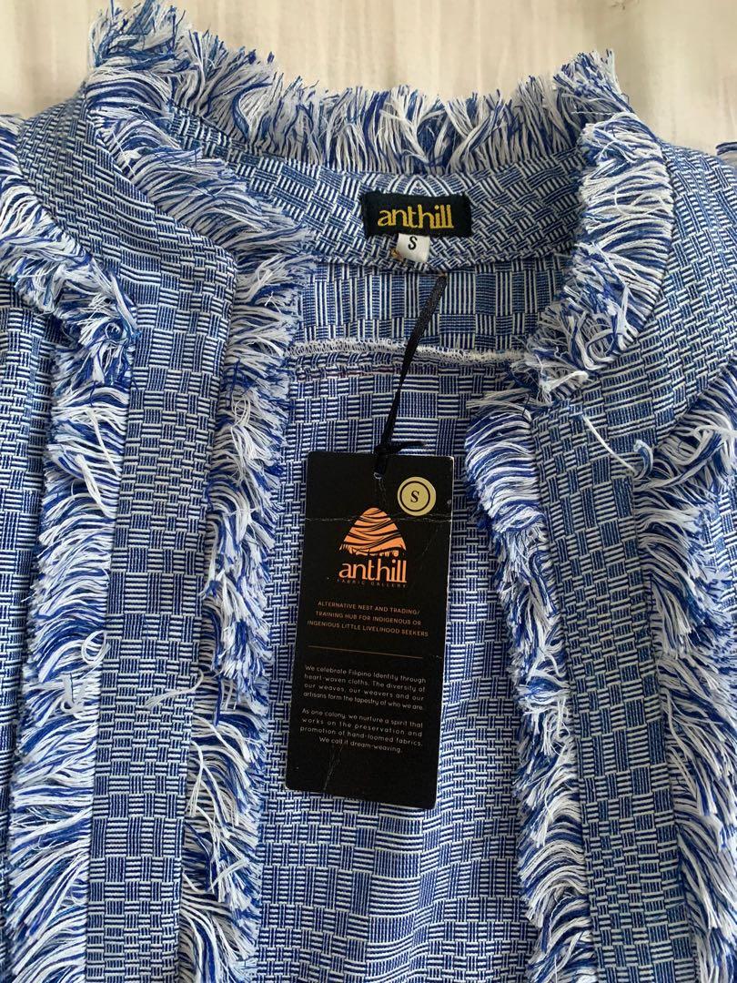 Anthill Fabric Palawit Jacket (Category: Coats, Jackets and Outerwear) located in Taguig. Submitted by curlgurl (Listing ID 1126334040, Image 3). Description: Anthill Fabric Size small Color blue Brand new Bought at 7,000.