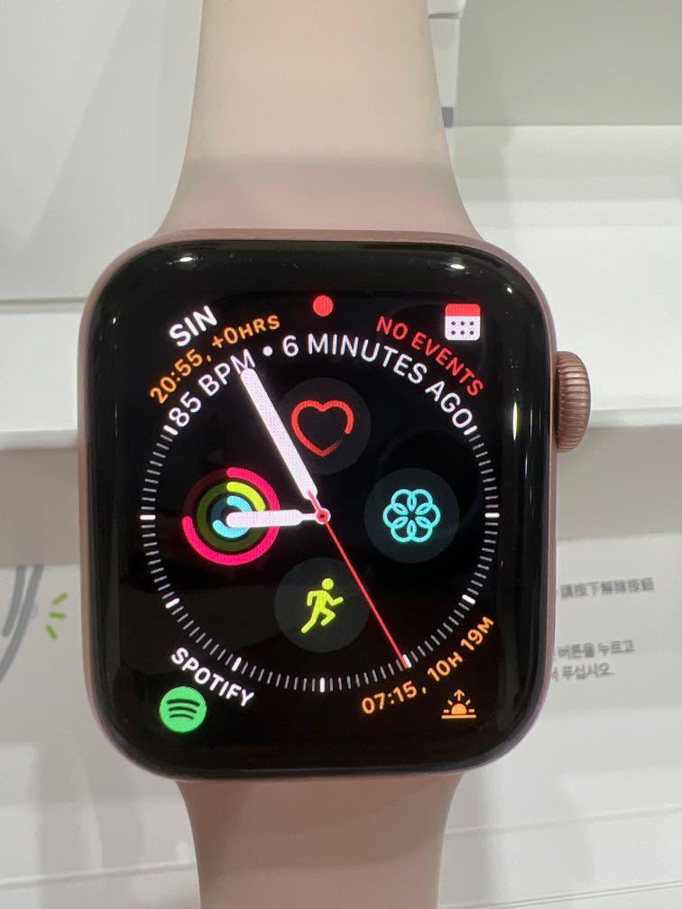 Apple Watch Series 4 Gold Aluminum Case 40mm GPS Mobile Phones Gadgets Wearables Smart Watches on Carousell