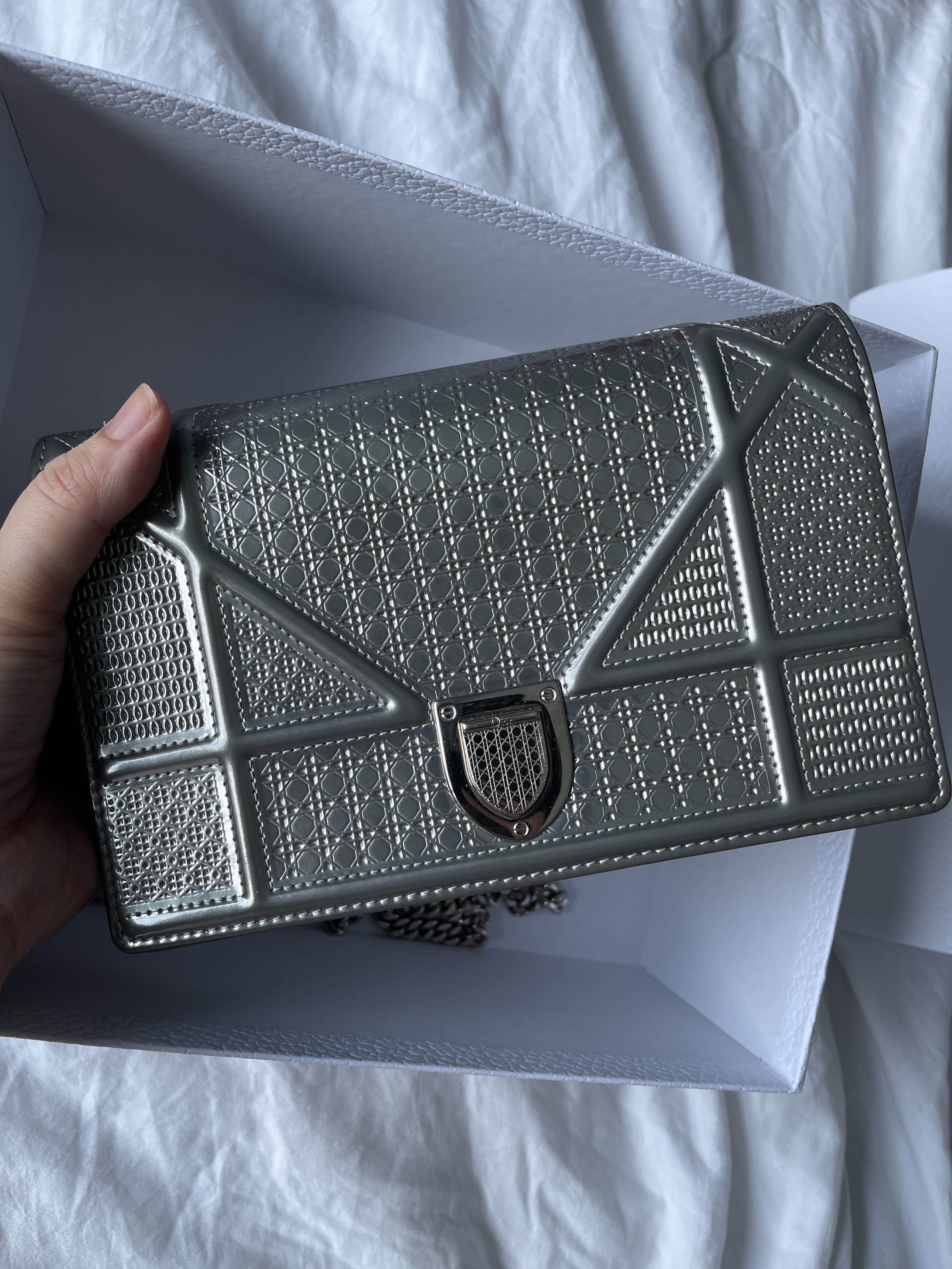Christian dior diorama best sale wallet on chain