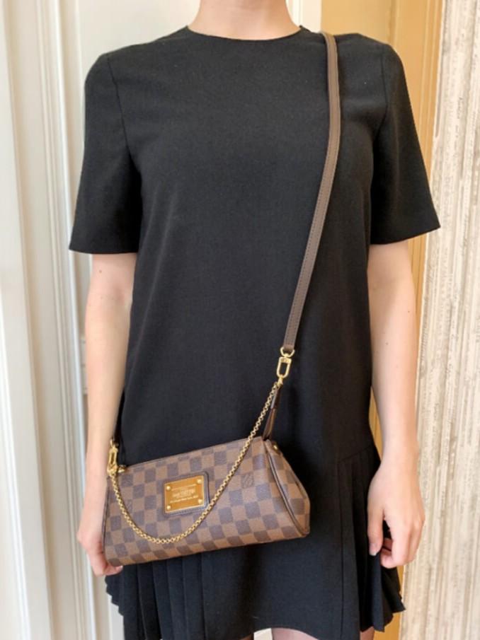 Louis Vuitton Pochette Eva Damier Ebene Crossbody Bag