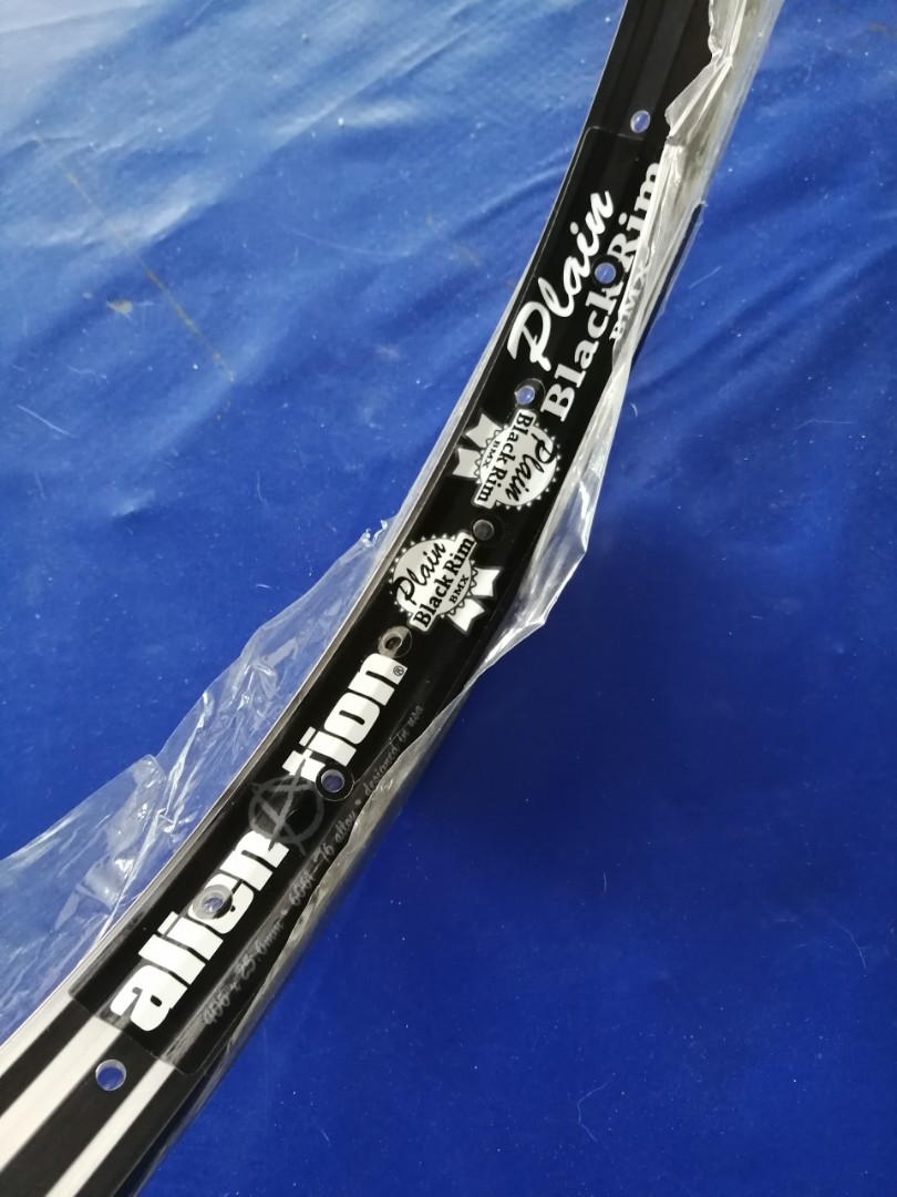 Alienation plain black rim bmx discount