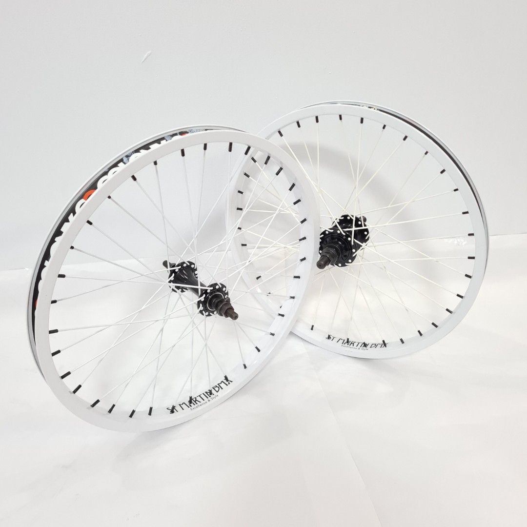 White bmx sale wheels