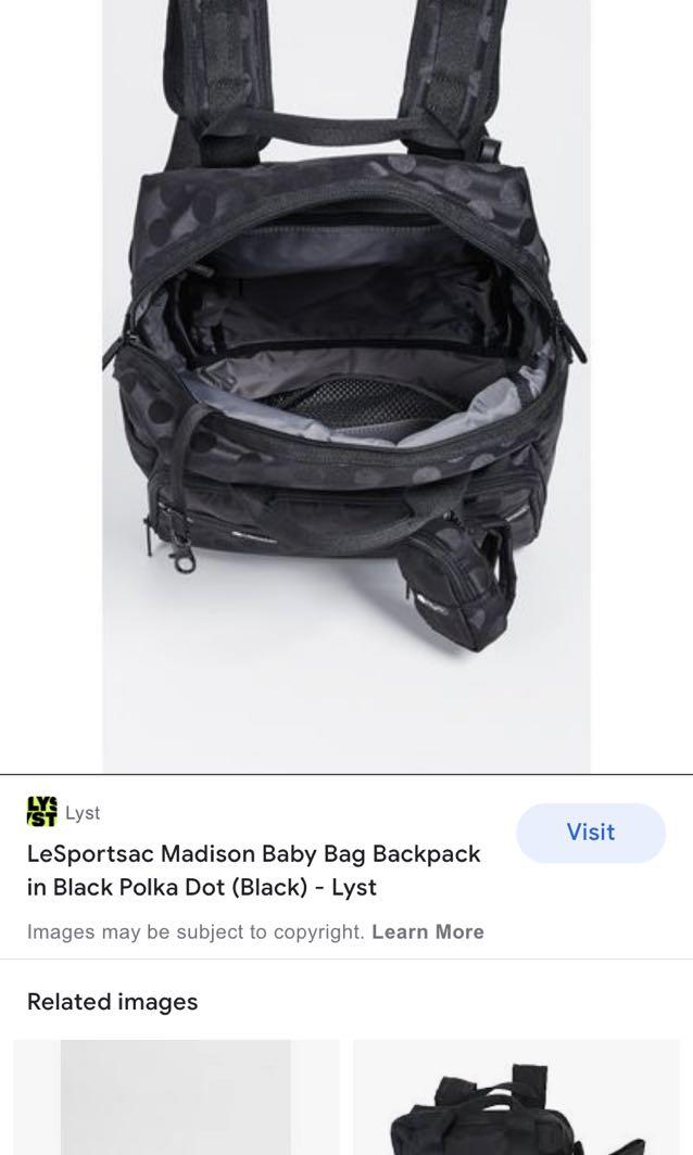 BNWT LeSportsac Madison Baby Bag Backpack